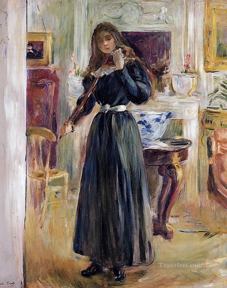 Julie Playing a Violin Berthe Morisot Oil Paintings